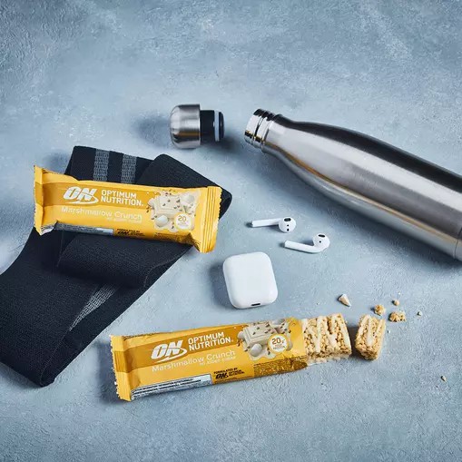 Optimum Nutrition Protein Bar Marshmallow Crunch 650 grams (10 Bars) | LGIDR-5243